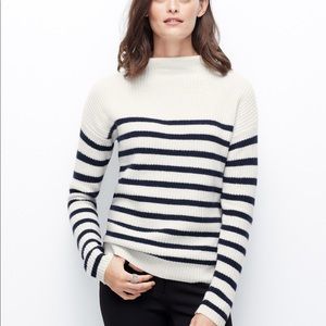 Ann Taylor mock turtleneck cashmere blend sweater